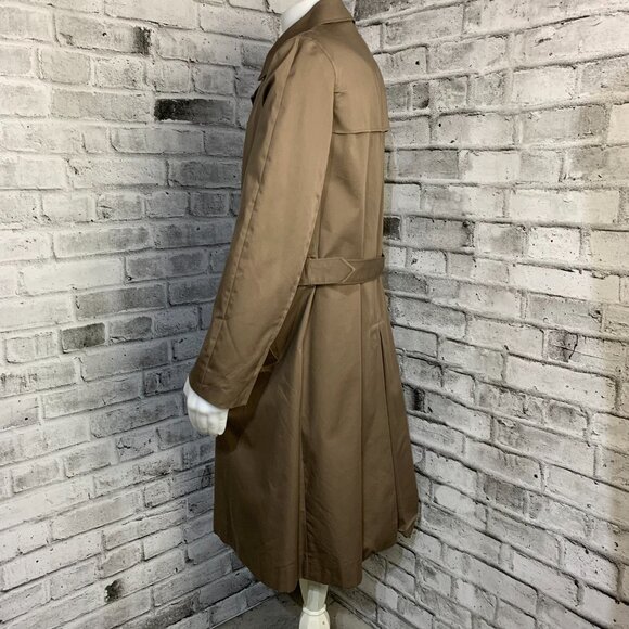 Aquascutum of London Aqua 5 Single Breasted Belted Tan Trench Coat - Picture 5 of 16